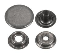 sourcing map 30 Sets Press-Stud Cap Buttons 17mm Metal Snap Fastener Alloy Sew-on Snap Buttons for Bag Leather Marine Boat Canvas, Gun