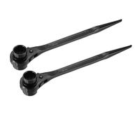 sourcing map 30 x 32mm 12-Point Scaffold Podger Ratchet Spanner Ratcheting Socket Wrench Tool (Black) 2pcs