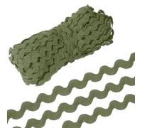 sourcing map 30 Yard Rick Rack Trim Ribbon, 1/2 Inch Wave Sewing Bending Fringe Trim for DIY Clothes Wrapping Wedding Party Decoration Green