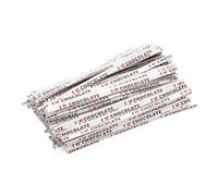 sourcing map 300 Pcs Kraft Paper Twist Ties, 4" Reusable Bag Twist Ties for Packaging Bakery Cake Candy Coffee Bags Wedding Party Favor Supplies, White/Brown