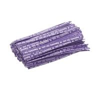sourcing map 300 Pcs Kraft Paper Twist Ties, 4" Reusable Bag Twist Ties for Packaging Bakery Cake Candy Coffee Bags Wedding Party Favor Supplies, Purple/White