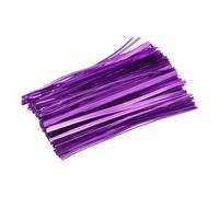 sourcing map 300 Pcs Kraft Paper Twist Ties, 6" Reusable Bag Twist Ties for Packaging Bakery Cake Candy Coffee Bags Wedding Party Favor Supplies, Purple
