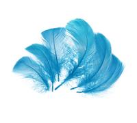 sourcing map 300 Pcs Lake Blue Craft Feathers, 2-4 Inch Colored Feathers for Crafting, Fluffy Feather Bulk for DIY Crafts, Dream Catcher Supplies, Wedding Party Decoration
