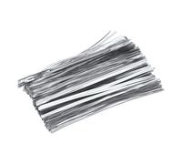 sourcing map 300 Pcs Metal Twist Ties, 6" Reusable Bag Twist Ties for Packaging Bakery Cake Candy Coffee Bags Wedding Party Favor Supplies, Silver