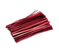 sourcing map 300 Pcs Metal Twist Ties, 6" Reusable Bag Twist Ties for Packaging Bakery Cake Candy Coffee Bags Wedding Party Favor Supplies, Red