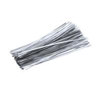 sourcing map 300 Pcs Metal Twist Ties, 8" Reusable Bag Twist Ties for Packaging Bakery Cake Candy Coffee Bags Wedding Party Favor Supplies, Silver