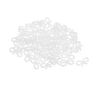 sourcing map 300 Pcs Tiny Glitter Christmas Bows ABS Pearl-Like Bow White Garland for DIY Craft Project New Year Winter Party Valentines Supplies