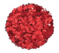 sourcing map 30000Pcs Flat Sequin Paillettes, 4mm/0.16" Flat Round Loose Sequin with Single Holes - 3.53 oz (100g) for DIY Crafts Sewing Embroidery Clothing, Red