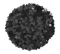 sourcing map 30000Pcs Flat Sequin Paillettes, 4mm/0.16" Flat Round Loose Sequin with Single Holes - 3.53 oz (100g) for DIY Crafts Sewing Embroidery Clothing, Black