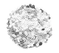 sourcing map 30000Pcs Flat Sequin Paillettes, 5mm/0.2" Flat Round Loose Sequin with Single Holes - 3.53 oz (100g) for DIY Crafts Sewing Embroidery Clothing, Silver