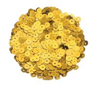 sourcing map 30000Pcs Flat Sequin Paillettes, 6mm/0.24" Flat Round Loose Sequin with Single Holes - 3.53 oz (100g) for DIY Crafts Sewing Embroidery Clothing, Dark Gold