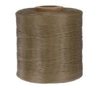 sourcing map 300D 1.2mm Flat Waxed Thread 547 Yards Polyester Leather Sewing Waxed String Hand Stitching Waxed Cord for Leather Stitching Sewing Bookbinding DIY Craft Gray Brown
