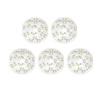 sourcing map 300mA 9W 18 LEDs 5730 Surface Mounted Devices LED Chip Module Aluminum Board Pure White Super Bright 65mm Dia 5pcs
