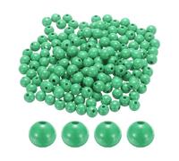 sourcing map 300pcs 12mm Medium Green Wood Beads 3.3mm Large Hole Round Wooden Loose Spacer Beads for Jewelry Making Necklace Bracelets DIY Crafts Macrame Handmade Decorations