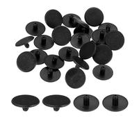 sourcing map 300Pcs 3x13mm Plastic Hole Plugs, Round Screw Cap Cover, Panel Drill Hole Plugs for Furniture Cabinet Cupboard Shelves Fencing Post Pipe Insert End Caps, Black