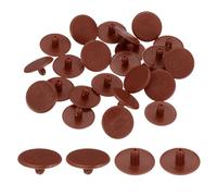 sourcing map 300Pcs 3x13mm Plastic Hole Plugs, Round Screw Cap Cover, Panel Drill Hole Plugs for Furniture Cabinet Cupboard Shelves Fencing Post Pipe Insert End Caps, Dark Brown