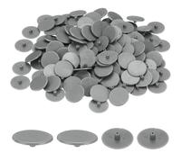 sourcing map 300Pcs 3x17.5mm Plastic Hole Plugs, Round Screw Cap Cover, Panel Drill Hole Plugs for Furniture Cabinet Cupboard Shelves Fencing Post Pipe Insert End Caps, Light Gray
