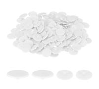 sourcing map 300Pcs 3x17.5mm Plastic Hole Plugs, Round Screw Cap Cover, Panel Drill Hole Plugs for Furniture Cabinet Cupboard Shelves Fencing Post Pipe Insert End Caps, White
