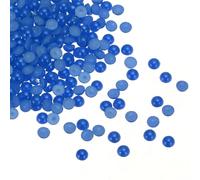 sourcing map 300pcs Flatback Pearls 4mm ABS Plastic Half Round Dome Imitation Pearls Craft Beads for DIY Craft Shoes Decorations Clothes Wedding Christmas Photo Frames, Dark Blue