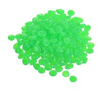 sourcing map 300pcs Glow Rocks 13-17mm Glow Pebbles Decoration in the Dark Luminous Stones Decor DIY Decorative Green for Garden, Potted Plant, Fish Tank