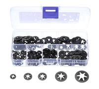 sourcing map 300pcs Internal Tooth Lock Washers Set M2 M2.5 M3 M4 M5 Locking Washers, 65Mn Steel Push Nuts
