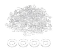sourcing map 300pcs M3 PVC Flat Washers 3mm ID 8mm OD 0.8mm Thick Sealing Gasket Ring Spacer Water Hose Washers Replacement for Water Pipe Hose