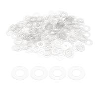 sourcing map 300pcs M6 PVC Flat Washers 6mm ID 10mm OD 0.5mm Thick Sealing Gasket Ring Spacer Water Hose Washers Replacement for Water Pipe Hose