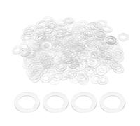 sourcing map 300pcs M6 PVC Flat Washers 6mm ID 12mm OD 0.5mm Thick Sealing Gasket Ring Spacer Water Hose Washers Replacement for Water Pipe Hose