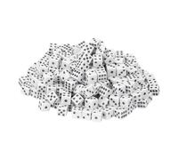 sourcing map 300Pcs Mini Dice, 8mm/0.31" Acrylic Tiny Six Side Game Dot Square Dice Bulk for Table Board Game Party Activities, White/Black