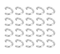 sourcing map 300Pcs Open Jump Ring, 4mm 316 Stainless Steel O Rings, Split Rings Circle Clasp Connecting Rings for Jewelry Making Supplies Necklace Repair, Silver