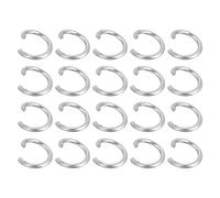 sourcing map 300Pcs Open Jump Rings, 6mm 316 Stainless Steel O Ring, Split Rings Circle Clasp Connecting Ring for Jewelry Making Supplies Necklace Repair, Silver