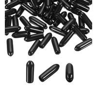 sourcing map 300pcs Pegboard Hooks Protector Rubber End Caps, Peg Board Hook Flexible Prongs End Tips Caps Rack Cover for Pegboard Dishwasher Hook, Black(15mm Long 3mm Inner Dia)