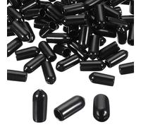 sourcing map 300pcs Pegboard Hooks Protector Rubber End Caps, Peg Board Hook Flexible Prongs End Tips Caps Rack Cover for Pegboard Dishwasher Hook, Black(15mm Long 5mm Inner Dia)