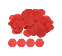 sourcing map 300pcs Round Felt Circles, 40mm 1-1/2" Pre Cut Craft Pads Non-Woven Mini Felt Fabric Circle for DIY Sewing Handcraft Cutting Projects Craft Finishing, Red