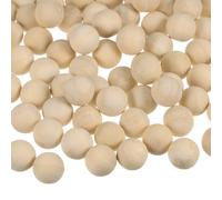 sourcing map 300pcs Round Wood Balls 10mm Diameter Unfinished Solid Wooden Beads, Small Natural Craft Balls for DIY Craft Projects Art Ornament