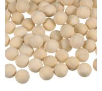 sourcing map 300pcs Round Wood Balls 10mm Diameter Unfinished Solid Wooden Beads, Small Natural Craft Balls for DIY Craft Projects Art Ornaments
