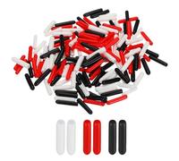 sourcing map 300pcs Rubber End Caps 1.5mm ID Vinyl Round Tube Bolt Cap Cover Screw Thread Protectors Black, Red, White