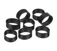 sourcing map 300Pcs Silicone Rubber Bands, 10x5mm Rubber Bands Rings Cable Ties Strong Elastic Bands Non-slip for Cord Wrapping Bag Wraps, Black