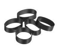 sourcing map 300Pcs Silicone Rubber Bands, 17x6mm Rubber Bands Rings Cable Ties Strong Elastic Bands Non-slip for Cord Wrapping Bag Wraps, Black