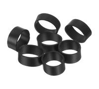 sourcing map 300Pcs Silicone Rubber Bands, 8x5mm Rubber Bands Rings Cable Ties Strong Elastic Bands Non-slip for Cord Wrapping Bag Wraps, Black