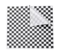 sourcing map 300pcs Square Checkered Wax Paper Sheets 12" x 12" Oil-Absorbing Dry Food Wrapping Paper for Sandwich Baking Liners Picnic Basket Bread Hamburger Wrap Kitchen, Black