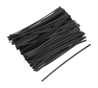 sourcing map 300Pcs Twist Ties 6" Bread Ties Metallic Plastic Closure Tie for Plastic Bag, Tying Bread, Candy, Cookies, Gift Bags Black