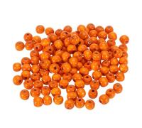 sourcing map 300pcs Wood Beads, 13mm Colorful Round Wooden Beads Unfinished Wooden Decorative Beads Loose Beads Wooden Spacer Beads for Home Decor DIY Crafts Necklace Bracelet, Orange