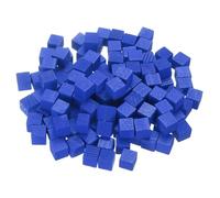 sourcing map 300Pcs Wood Blocks for Crafts, 1cm Unfinished Wood Cube Solid Wooden Blank Square Block for DIY Craft Projects Personalized Gifts, Blue