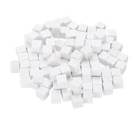 sourcing map 300Pcs Wood Blocks for Crafts, 1cm Unfinished Wood Cube Solid Wooden Blank Square Block for DIY Craft Projects Personalized Gifts, White