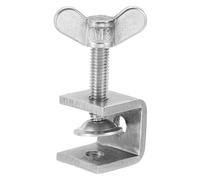 sourcing map 304 Stainless Steel C Clamps 20mm Square Mini Tiger Clamp Adjustable Heavy Duty Metal U Clip with Press Screw for Woodworking Welding Mounting, Silver