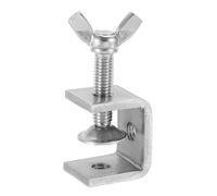 sourcing map 304 Stainless Steel C Clamps 25mm Square Mini Tiger Clamp Adjustable Heavy Duty Metal U Clip with Butterfly Screws for Woodworking Welding Mounting, Silver