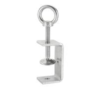 sourcing map 304 Stainless Steel C Clamps 55mm Square Mini Tiger Clamp Adjustable Heavy Duty Metal U Clip with Eye Hook Screw for Woodworking Welding Mounting, Silver