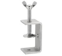 sourcing map 304 Stainless Steel C Clamps 55mm Square Mini Tiger Clamp Adjustable Heavy Duty Metal U Clip with Butterfly Screws for Woodworking Welding Mounting, Silver