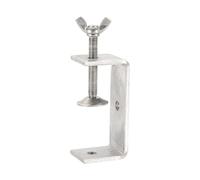 sourcing map 304 Stainless Steel C Clamps 75mm Square Mini Tiger Clamp Adjustable Heavy Duty Metal U Clip with Butterfly Screws for Woodworking Welding Mounting, Silver